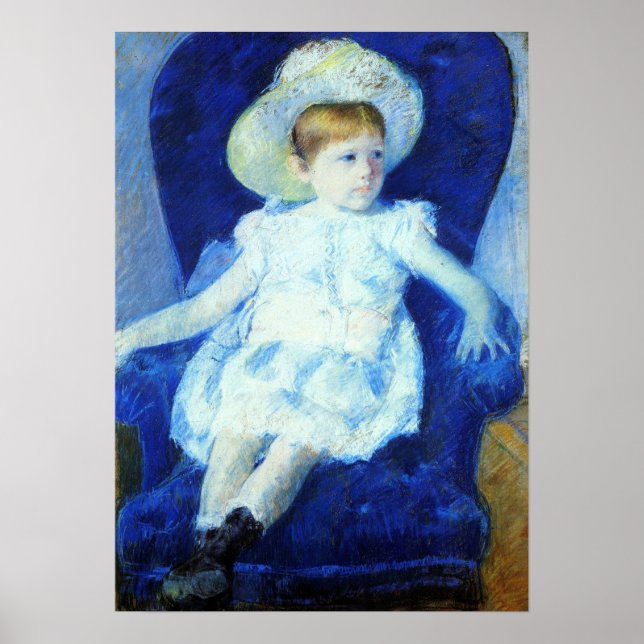 Affiche Cassatt - Elsie In Blue Chair 1880 (Devant)