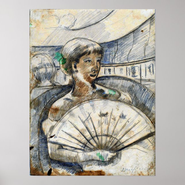 Affiche Cassatt - En Boîte D'Opéra (Devant)