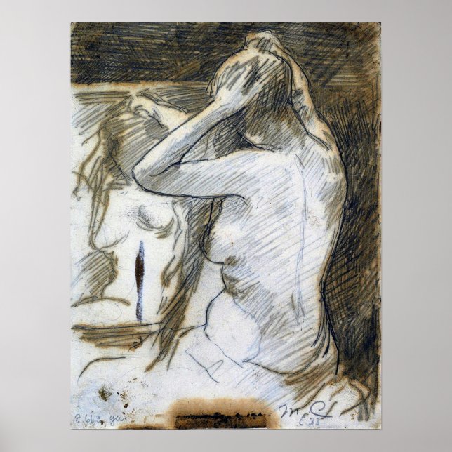 Affiche Cassatt - Étude Pour Coiffure (Devant)