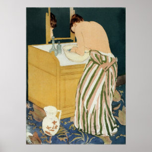 Affiche Cassatt - Femme se baignant