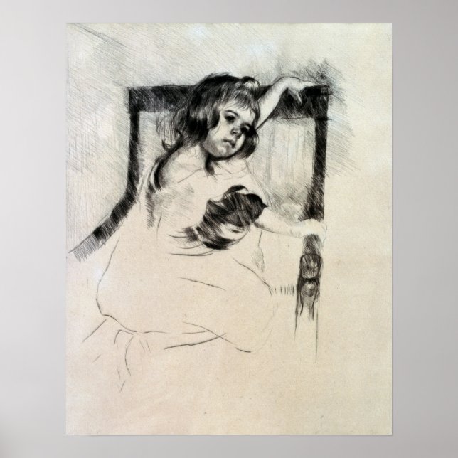 Affiche Cassatt - Kneeling Dans Un Fauteuil (Devant)