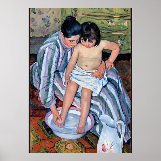 Affiche Cassatt - Le bain de l'enfant (Devant)