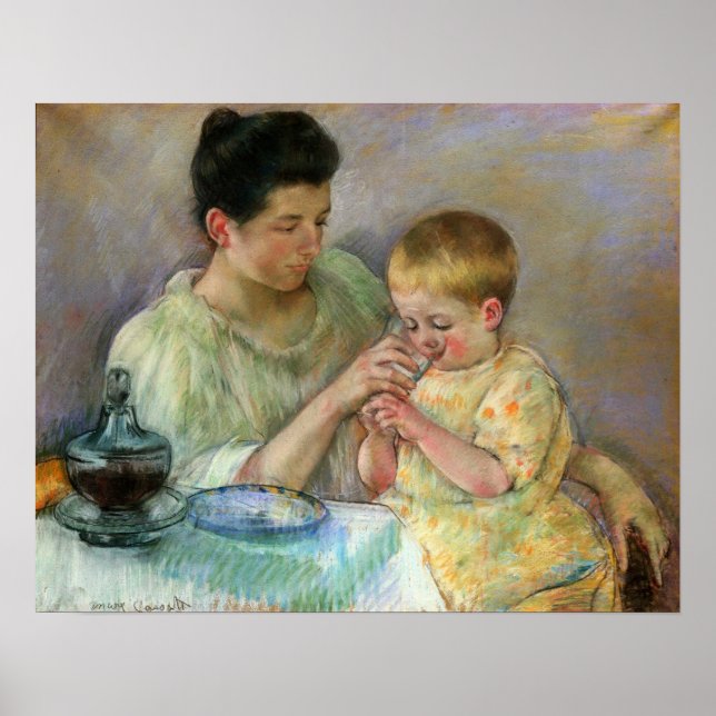 Affiche Cassatt - Mère nourrissant l'enfant (Devant)