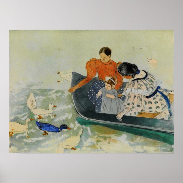 Affiche Cassatt - Nourrir les canards 1894 (Devant)