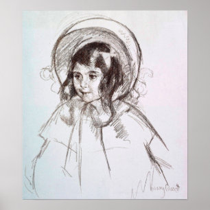 Affiche Cassatt - Sara portant son chapeau et son manteau