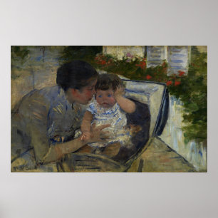 Affiche Cassatt - Susan Conforting Baby