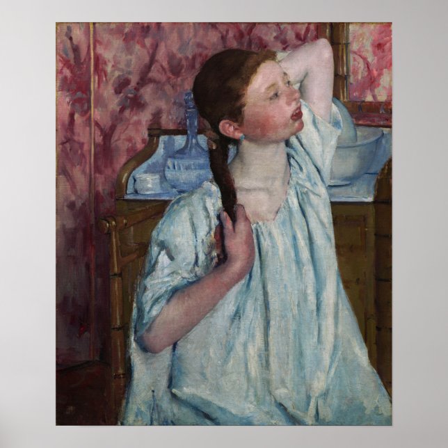 Affiche Cassatt - Une Fille Arrange Ses Cheveux (Devant)