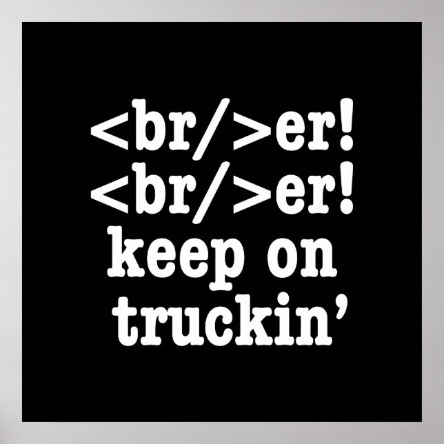 Affiche Casse-cou! casse-cou! continue de rouler // Code H (Devant)
