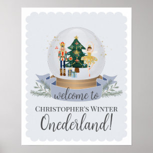Affiche Casse-Noisette Bleu Noël Onederland bienvenue d'an