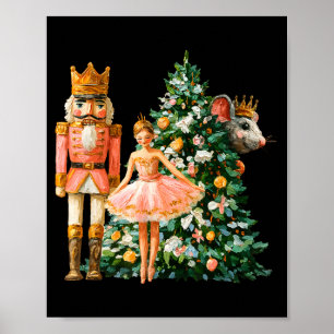 Affiche Casse-Noisette Rétro Ballet Nk Noël Xmas Vibes Fem