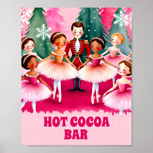 Affiche Casse-noisette rose Ballet anniversaire chaud coco (Devant)