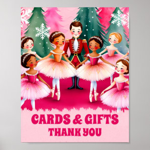 Affiche Casse-noisette rose Ballet Cartes d'anniversaire e