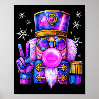 Affiche Casse-noisette Violet Qui Fait De La Bulle De Chew