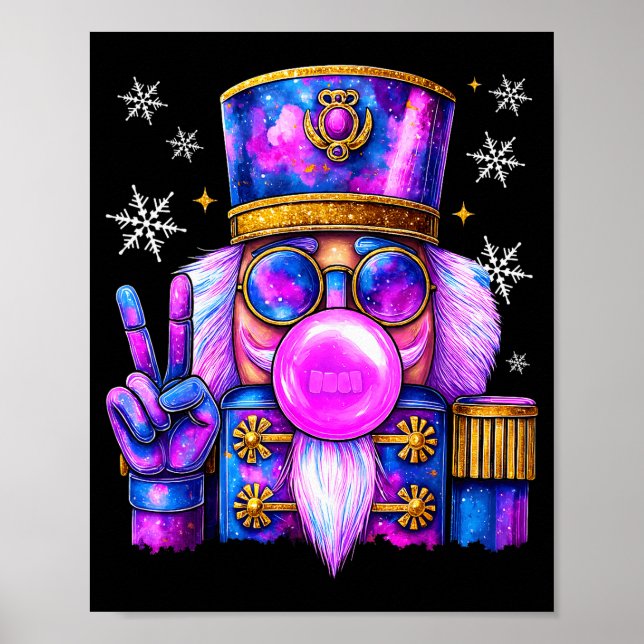 Affiche Casse-noisette Violet Qui Fait De La Bulle De Chew (Devant)