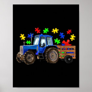 Affiche Casse-tête de tracteur de ferme Jour de sensibilis