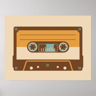 Affiche Cassette de bande analogue de mélange
