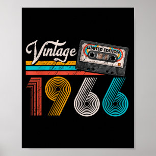 Affiche Cassette vintage 1966 60e anniversaire 60 ans