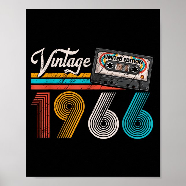 Affiche Cassette vintage 1966 60e anniversaire 60 ans (Devant)