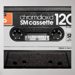 Affiche Cassette vintage BASF : Élément du collecteur