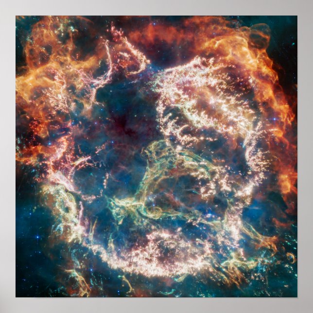 Affiche Cassiopée colorée A | Supernova | JWST (Devant)