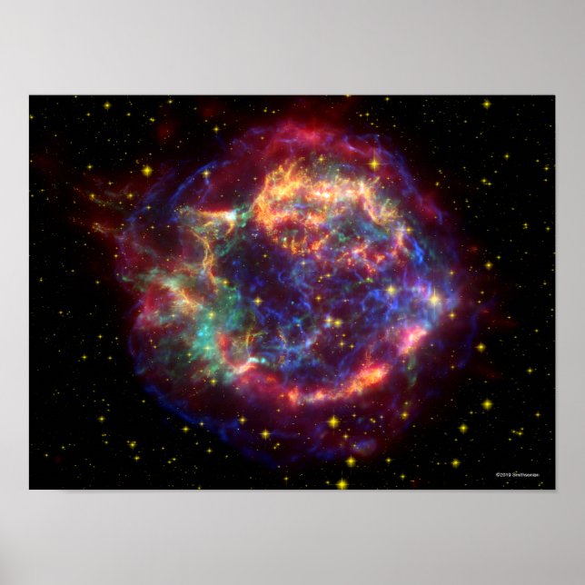 Affiche Cassiopeia A In Many Colors (Devant)
