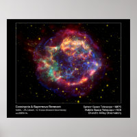 Cassiopeia A Supernova télescope Remnant-Spitzer