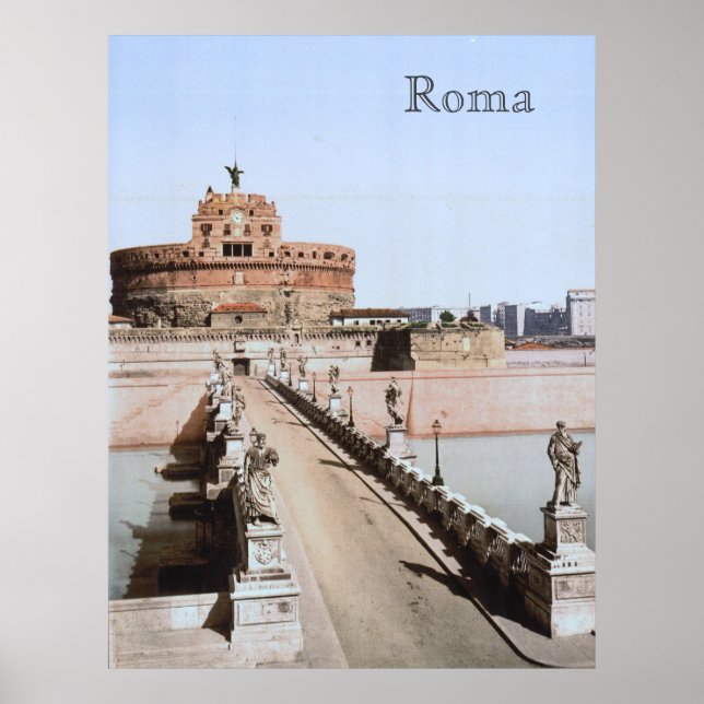 Affiche Castel Sant'Angelo, Rome (vers 1900) (Devant)