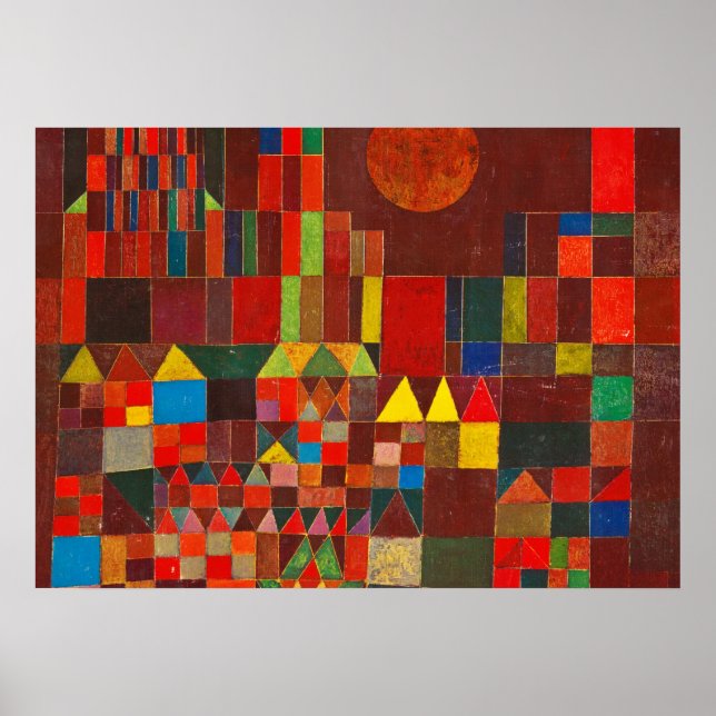 Affiche Castle and Sun, 1928 by Paul Klee (Devant)