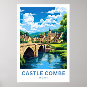 Affiche Castle Combe Angleterre Travel Print