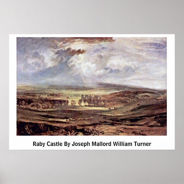 Affiche Castle Raby Par Joseph Mallord William Turner (Devant)