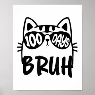 Affiche Cat 100e Jour De L'École Enseignants Garçons 100 J