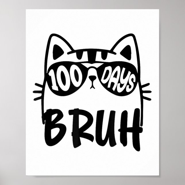 Affiche Cat 100e Jour De L'École Enseignants Garçons 100 J (Devant)