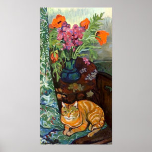 Affiche Cat and Bouquet, Suzanne Valadon