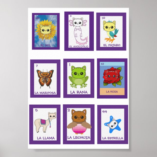 Affiche Cat Art Lottería, (Devant)