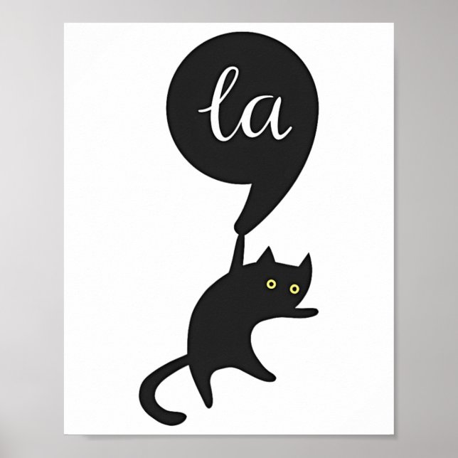 Affiche Cat Comma La Kamala Harris Pour Président 2024 Ele (Devant)