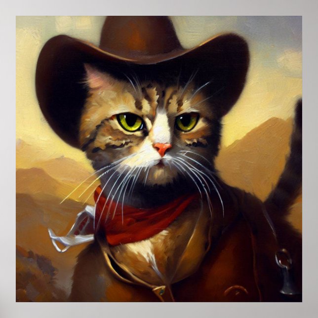 Affiche Cat Cowboy (Devant)