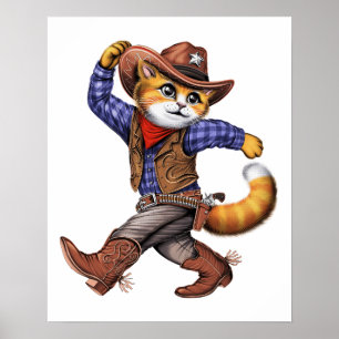 Affiche Cat Cowboy