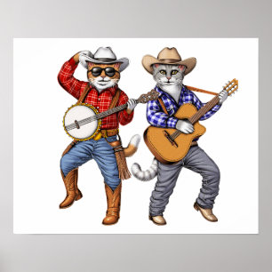 Affiche Cat Cowboys