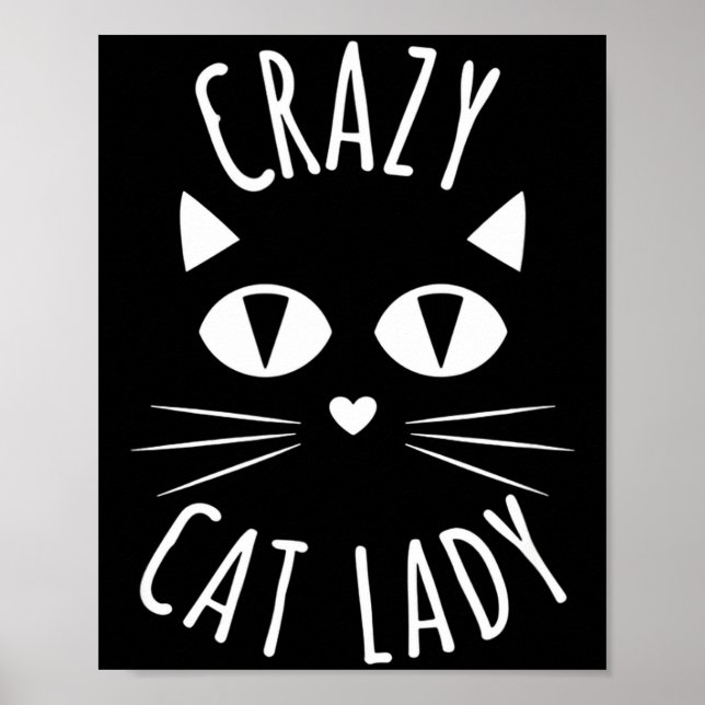Affiche Cat Crazy Cat Lady Funny Cat Lover Mother's Day Bi (Devant)