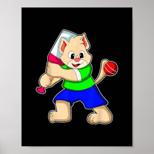 Affiche Cat Cricket Cricket T Sports