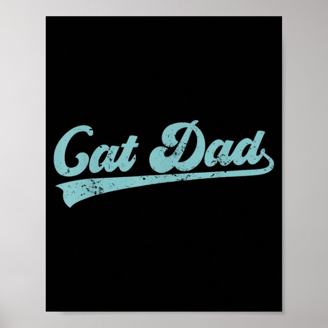 Affiche Cat Dad Funny Dad Father's Day Funny Papa  (Devant)