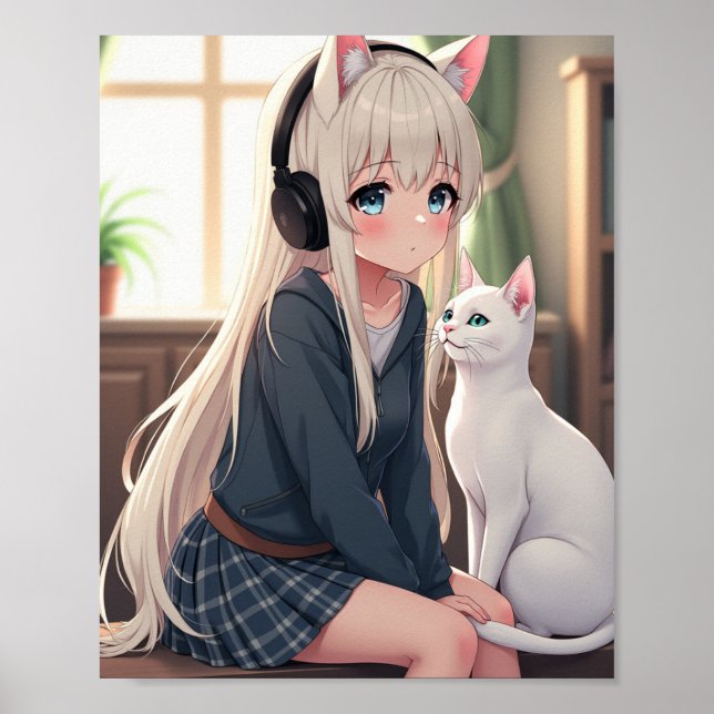 Affiche Cat drôle (Devant)