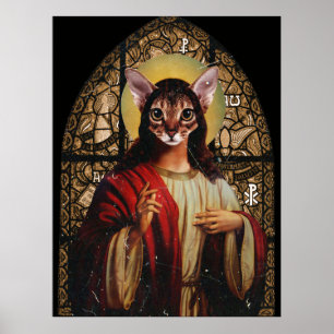 Affiche Cat Jesus
