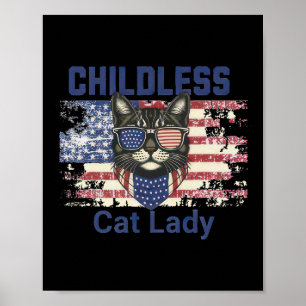 Affiche Cat Lady Vote Pour Les Femmes