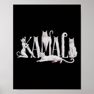 Affiche Cat Lettering Art - Kamala Harris 2024