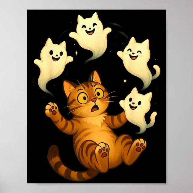 Affiche Cat Meme Funny Soky Halloween Kitty  (Devant)