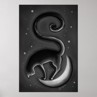 Affiche Cat on the moon