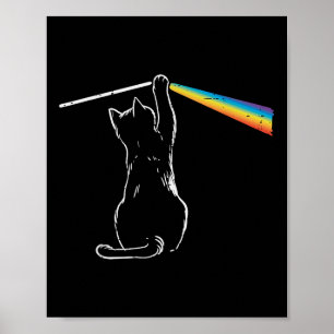 Affiche Cat Rainbow Light Cool Prism Science Spectral Homm
