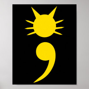 Affiche Cat Semicolon Mai Mois de sensibilisation à la san