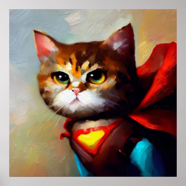 Affiche Cat Superhero (Devant)